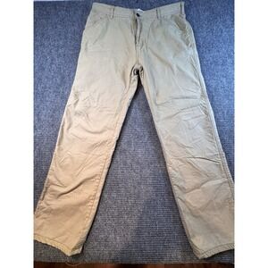 Field & Stream Pants Men 36x32 Tan Carpenter Duck Canvas Quilt Fleece Lined Work